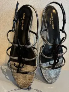 Saint Laurent YSL サンダル メタリックシルバーのサムネイル