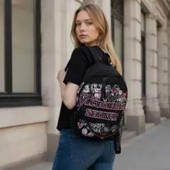 【極美品】ヴィクトリアシークレット リュック バックパック グラフィティ柄 黒のサムネイル