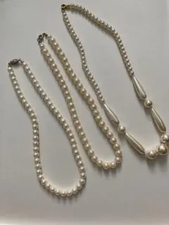 パールネックレス 3本セットまとめ売り