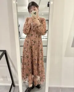 kastane 刺繍オーガンジードレス ピンク 結婚式 オケージョン 完売