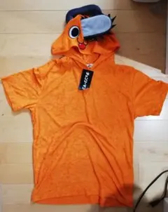 新品　サイズL　チェーンソーマン　ポチタ　パイルフード付きTシャツ