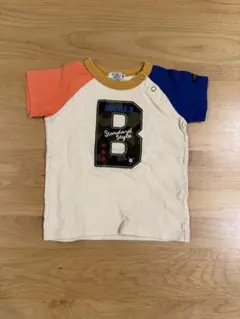 ミキハウス 　DOUBLE.B カモフラ柄Tシャツ マルチカラーBくん 90