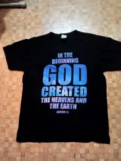古着Tシャツ　聖書モチーフ　クリスチャンTシャツ　Mサイズ