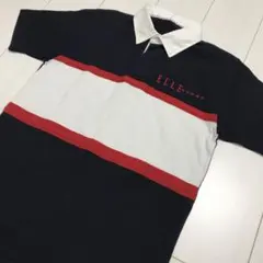 ブランド古着！90'sビンテージ ELLE HOMME ラガーシャツ ポロシャツのサムネイル