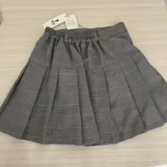 グレー チェック柄 プリーツスカート Mサイズ