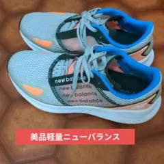 使用感少ないNew Balance シューズ グレー/オレンジ27.5