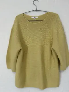 UNIQLO イエロー 半袖ニット M