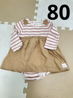 中古★conoco 80cm トレーナー地 ロンパース★