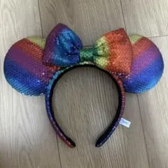 ディズニー ミニーマウス風 レインボーカチューシャ