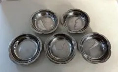 昭和初期　真鍮製　花形　深小皿　5枚