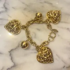 最終値下げ！美品★private label ハートブレスレット　Goldのサムネイル