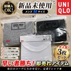 メンズ UNIQLO ドライカラー クルーネックT(半袖)3色セット