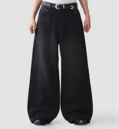 Regen Glanz ブラック ワイドパンツ