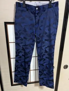 MARK&LONA ネイビー カモフラージュ パンツ M