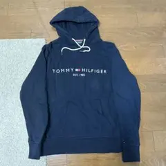 TOMMY HILFIGER ネイビー フード付きパーカー EST. 1985
