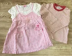 ホットビスケッツ　ワンピース　ミキハウス　長袖Tシャツ　90