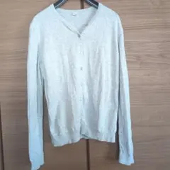 グレー 長袖カーディガン ユニクロ L