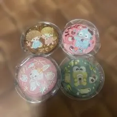 サンリオ 刺繍缶バッジ 4種セット　ハンギョドン　けろっぴ　キキララ　ケース入り