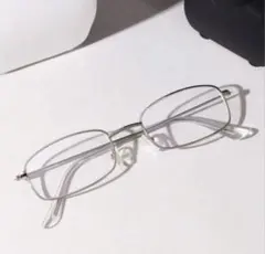 gentle monster 風 シルバー 眼鏡 リムレス　JINS