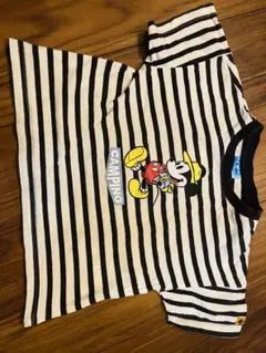 Disney ミッキーマウス CAMPCABINS Tシャツ　ボーダーキッズ半袖のサムネイル