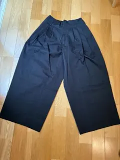 GU×beautiful people タックワイドパンツ 黒 L