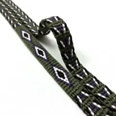 218帯締め 正絹 味のある深緑 白 紫 渋カッコイイ色味デザイン 着物