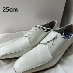 BENIR メンズ 25cm ドレスシューズ ホワイト 巾着・箱付き 結婚式