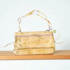 BARDOT ROSE クロコダイル型押しハンドバッグ