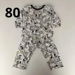 Disney baby 101匹わんちゃん　長袖パジャマ 腹巻付き　80㎝