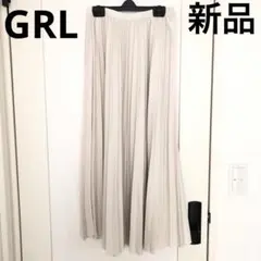 新品 GRL グレイル プリーツスカート[ab061] アイボリー M