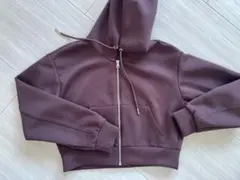 guブラウン フルジップ パーカー