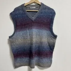 グラデーション Vネック ニットベスト Mサイズ相当