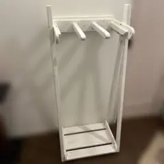 木製ショートサーフボード、スノーボードラックビンテージホワイト中古美品！