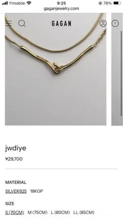 ☆最終値下☆GAGAN jwdiye ネックレス jwdiye single – GAGAN