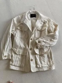 SIMPLICITÉ ホワイト ミリタリージャケット