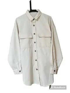 【未使用】GU コーデュロイベルテッドオーバーサイズシャツ M