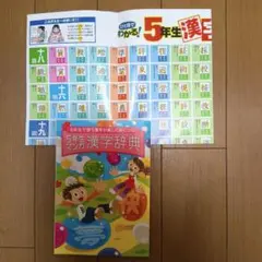 進研ゼミ 5年生漢字辞典 漢字ポスター付