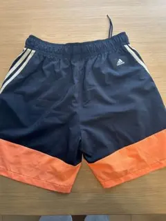 adidas ショートパンツ 黒/オレンジ Lサイズ