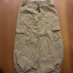 GU カーゴロングスカート カーキ S