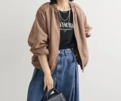 ブラウン リラックスフィット ジャンパー Fサイズ