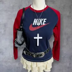 NIKE Tシャツ　ロンT Y2K 平成　ギャル　ノーム グランジ　ラグラン