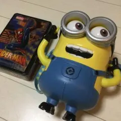 USJグッズ ミニオン スパイダーマン ポップコーンバケツと空き缶