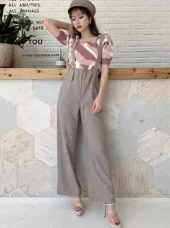 リゼクシー　サスペンダー付ワイドパンツのサムネイル