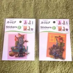 Disney ズートピア ダイカットステッカー 3枚入 A&Bセット販売