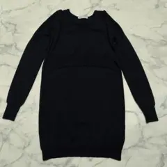 SEE BY CHLOÉ 黒 長袖 ひざ丈ワンピース
