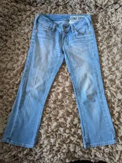 SOMETHING ライトブルー フレアデニムパンツ