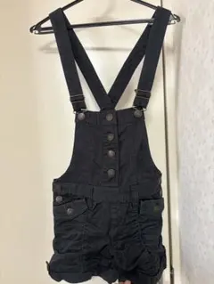 ブラックサロペット Mサイズ　ショートパンツ