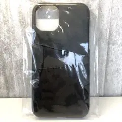 【新品】iPhone 11 Pro ケース レザー風　ブラック ポケット付き