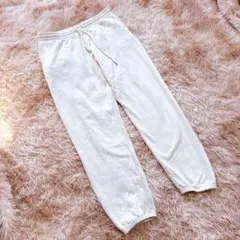 UNIQLO（XXL）スウェットパンツ ホワイト ウエストゴム リラックス 無地