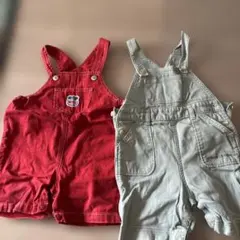 オーバーオール　80MIKI HOUSE、90COMME CA DU MODE